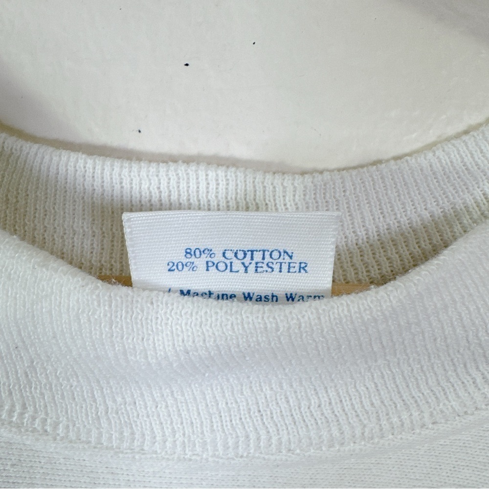 Jostens White Blue Striped Sea World Crew Neck Sweatshirt - Picture 13 of 16